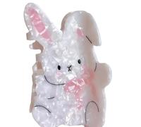MZRAN Pinza de garra de dibujos animados para mujeres y niños, pinza de acrílico para el pelo de conejo, soporte para cola de caballo para uso diario
