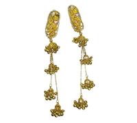 MZRAN Pinza para el pelo con borlas de estilo chino con colgante artístico para decoración de pelo de minorías con diamantes de imitación para fiestas