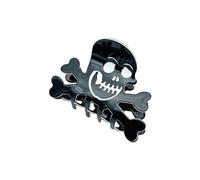 MZRAN Pinza para el pelo con forma de calabaza/calavera para Halloween, coleta de caballo, accesorios para el cabello femenino, accesorios para el cabello espeluznante para carnavales y fiestas