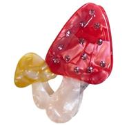 MZRAN Pinza para el pelo de hongos con diamantes de imitación femeninos para uso diario, elegante herramienta de peinado para varias ocasiones