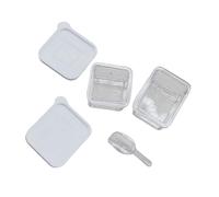 MZRAN Prácticas cajas Bentoes transparentes para casas de muñecas, contenedores de almacenamiento de alimentos para manualidades, proyectos, casas de muñecas, accesorios