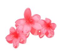 MZRAN Preciosa pinza para el pelo con forma de flor colorida brillante para mujer, camping, cola de caballo, delicada pinza de mandíbula para niña