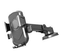 MZRAN Soporte de teléfono ABS antideslizante para salpicadero, a prueba de vibraciones, diseño de base de succión para todos los modelos de coche, soporte ajustable para teléfono de coche