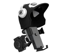 MZRAN Soporte de teléfono ajustable 360 para casco de motocicleta, impermeable, antideslizante, compatibilidad general para todos los modelos, soporte de bloqueo seguro