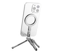 MZRAN Soporte plegable para teléfono con múltiples trípodes funcionales, agarre de mano integrado, soporte de zapata fría para teléfonos de la serie 12 16 con soporte desmontable