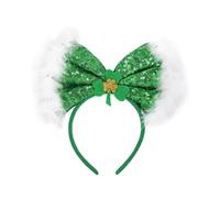 MZRAN StPatricks - Diadema con lentejuelas para fiestas de vacaciones, reuniones, festivales, temática de trébol, para reuniones del día nacional irlandés
