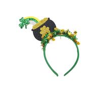 MZRAN StPatricks - Diadema con lentejuelas para fiestas de vacaciones, reuniones, festivales, temática de trébol, para reuniones del Día Nacional irlandés