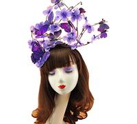 MZRAN Tocado de mariposas para mujer, diadema de mariposas, corona de fiesta, tocado de disfraz