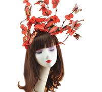 MZRAN Tocado de mariposas para mujer, diadema de mariposas, corona de fiesta, tocado de disfraz