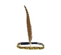 MZRAN Tocado de plumas de moda con decoración de cola y diamantes de imitación brillantes, decoración para el pelo para fiestas