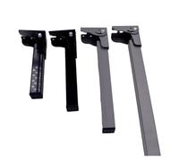 MZSKLW 1 pata plegable de 140 mm a 295 mm para mesa de invisibilidad, horquillas de metal, para laptop, café, sofá, soporte para sillas de bricolaje, accesorios para muebles (255 mm, negro)