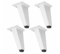 MZSKLW 4 patas antideslizantes para muebles de hogar, color blanco y negro (blanco, 10 cm)