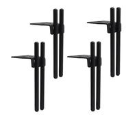 MZSKLW 4 patas cónicas para gabinete, muebles de sala de estar, patas de metal para sofá, banco, consola, mesa auxiliar, mesita de noche (negro mate, 4 piezas)