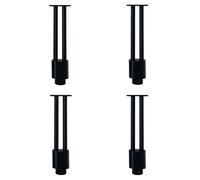 MZSKLW 4 patas de metal ajustables de 20 cm para muebles de baño, patas de repuesto para el hogar, mesita de noche, accesorios de aluminio (4 piezas de 20 cm, negro)