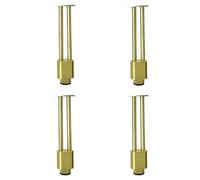MZSKLW 4 patas de metal ajustables de 20 cm para muebles de baño, patas de repuesto para el hogar, mesita de noche, accesorios de aluminio para mesa (4 piezas de 20 cm, dorado)