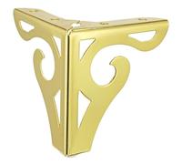 MZSKLW 4 patas huecas de metal talladas de 10/12,5 cm para muebles, sofá, armario, mesa, cama, patas con tornillos, nivel de pie para muebles (dorado)