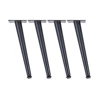 MZSKLW 4 patas para muebles, color dorado y negro, ajustables, de metal, para mesa, sofá, armario, taburete, silla, accesorios (negro inclinado, 30 cm)