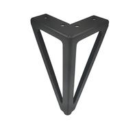 MZSKLW 8 piezas exquisitas patas negras mate de lujo de 150 mm decorativas para muebles, tres horquillas, accesorios de sofá de metal hueco