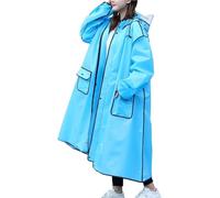 MZSKLW Chubasquero Impermeable Largo de Cuerpo Entero a Prueba tormentas, Bicicleta eléctrica, Individual, for Mujer, Hombre, Moda, Estudiante, batería, Poncho for Adulto(Blue,L)