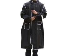 MZSKLW Chubasquero Impermeable Largo de Cuerpo Entero a Prueba tormentas, Bicicleta eléctrica, Individual, for Mujer, Hombre, Moda, Estudiante, batería, Poncho for Adulto(Black,XXL)