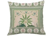 MZSKLW Fundas Cojines Sofa 1/4 Uds. Funda de Almohada Decorativa con Estampado Palmeras, Fundas Cojines for decoración del hogar y Exteriores(Color1,50x50cm)