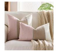 MZSKLW Fundas Cojines Sofa 1 Funda de Almohada Retazos, con Acento a Rayas, cojín for decoración del hogar(Red,1PC 30x50cm)