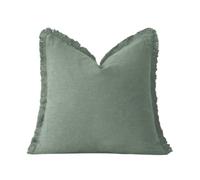 MZSKLW Fundas Cojines Sofa Funda de cojín con borlas Color sólido, Cuadrado Transpirable for Sala Estar, 1 ud(Green)