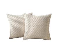 MZSKLW Fundas Cojines Sofa Funda de cojín sólida y Suave Pana, Fundas Almohada cuadradas Decorativas for sofá Cama casa, 1 ud(Beige,45x45CM)