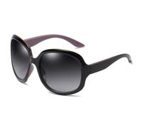MZSKLW Gafas de Sol Elegantes gafas de sol polarizadas gran tamaño for mujer, redondas grandes a la moda for, antideslumbrantes Vintage for exteriores(Tea Tea)