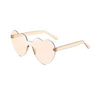 MZSKLW Gafas de Sol Gafas De Sol Corazón Melocotón Amor Color Gelatina Sin Montura Una Pieza Colores Deslumbrantes(28)