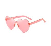 MZSKLW Gafas de Sol Gafas De Sol Corazón Melocotón Amor Color Gelatina Sin Montura Una Pieza Colores Deslumbrantes(15)