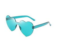 MZSKLW Gafas de Sol Gafas De Sol Corazón Melocotón Amor Color Gelatina Sin Montura Una Pieza Colores Deslumbrantes(19)