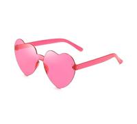 MZSKLW Gafas de Sol Gafas De Sol Corazón Melocotón Amor Color Gelatina Sin Montura Una Pieza Colores Deslumbrantes(6)