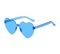 MZSKLW Gafas de Sol Gafas De Sol Corazón Melocotón Amor Color Gelatina Sin Montura Una Pieza Colores Deslumbrantes(4)