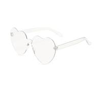 MZSKLW Gafas de Sol Gafas De Sol Corazón Melocotón Amor Color Gelatina Sin Montura Una Pieza Colores Deslumbrantes(17)