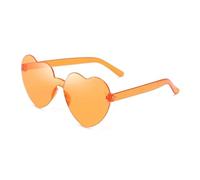 MZSKLW Gafas de Sol Gafas De Sol Corazón Melocotón Amor Color Gelatina Sin Montura Una Pieza Colores Deslumbrantes(14)