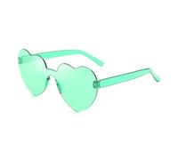 MZSKLW Gafas de Sol Gafas De Sol Corazón Melocotón Amor Color Gelatina Sin Montura Una Pieza Colores Deslumbrantes(18)