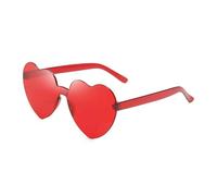 MZSKLW Gafas de Sol Gafas De Sol Corazón Melocotón Amor Color Gelatina Sin Montura Una Pieza Colores Deslumbrantes(2)