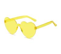 MZSKLW Gafas de Sol Gafas De Sol Corazón Melocotón Amor Color Gelatina Sin Montura Una Pieza Colores Deslumbrantes(3)
