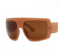 MZSKLW Gafas de Sol Gafas de sol gran tamaño con gradiente for mujer, anteojos femeninos plástico a la moda, Retro(Black Leopard Tea)