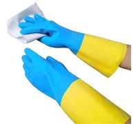 MZSKLW Guantes Limpieza Cid And Alkali Resistant Cleaning For Household Scrubbe Repeatable Kitchen Dish Washing Rubber Gloves(L)