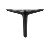 MZSKLW Juego de 4 patas de metal para mueble de TV, sofá, mesita de noche, soporte de metal, 400 kg, soporte de trípode de metal, herrajes de 18-25 cm (negro 25 cm)