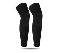MZSKLW Mangas De Compresión Para Pantorrillas 1 par de calcetines fútbol for adultos, rodilleras deportivas transpirables, cubrepiernas y leggings por encima la rodilla(Black)