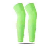 MZSKLW Mangas De Compresión Para Pantorrillas 1 par de calcetines fútbol for adultos, rodilleras deportivas transpirables, cubrepiernas y leggings por encima la rodilla(Green)