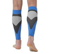 MZSKLW Mangas De Compresión Para Pantorrillas 1 par de mangas compresión for pantorrillas for hombres y mujeres, calcetines sin pie for correr(Blue,XL)