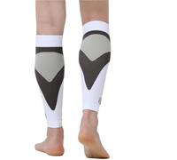 MZSKLW Mangas De Compresión Para Pantorrillas 1 par de mangas compresión for pantorrillas for hombres y mujeres, calcetines sin pie for correr(White,M)