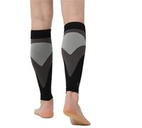 MZSKLW Mangas De Compresión Para Pantorrillas 1 par de mangas compresión for pantorrillas for hombres y mujeres, calcetines sin pie for correr(Black,S)