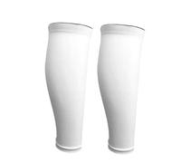 MZSKLW Mangas De Compresión Para Pantorrillas 2 mangas de compresión for pantorrillas for hombres y mujeres, calcetines sin pie for dolor espinilla, correr, apoyo enfermería, atletismo(WHITE,L)