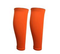 MZSKLW Mangas De Compresión Para Pantorrillas 2 mangas de compresión for pantorrillas for hombres y mujeres, calcetines sin pie for dolor espinilla, correr, apoyo enfermería, atletismo(Orange,L)