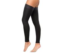 MZSKLW Mangas De Compresión Para Pantorrillas Medias de compresión hasta el muslo sin pie for mujer y hombre, firmes, 20-30 mmHg, soporte graduado(Black,S)